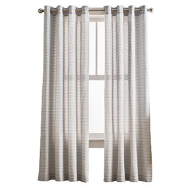 Peri Cargo Stripe Grommet 2-panel Window Curtain Set