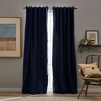 Peri Sanctuary Backtab Lined 2-panel Window Curtain Set