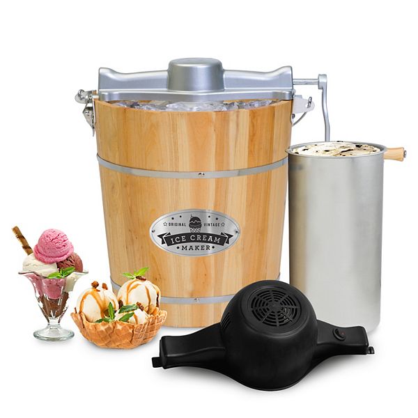 Elite 4-qt. Old-Fashioned Ice Cream Maker