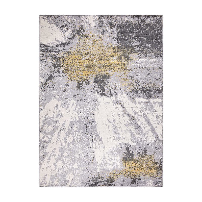 World Rug Gallery Bohemian Abstract Rug, Yellow, 8X10 Ft