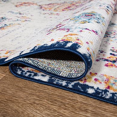World Rug Gallery Bohemian Vintage Medallion Traditional Design Rug