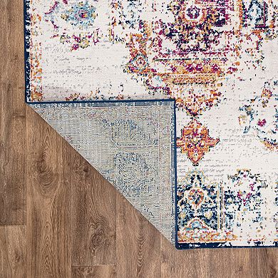 World Rug Gallery Bohemian Vintage Medallion Traditional Design Rug