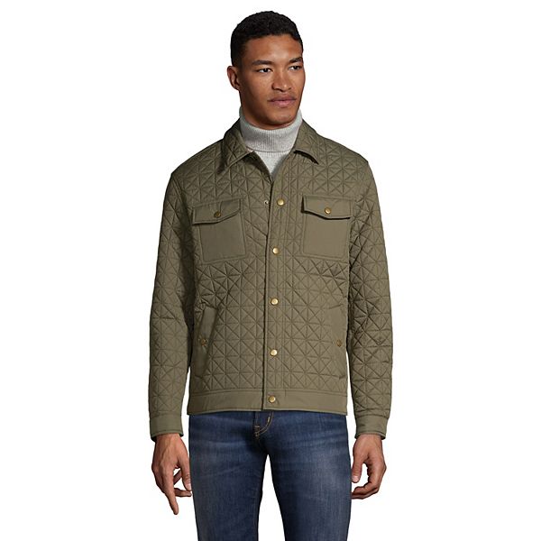 Men's Lands' End Classic-Fit Insulated Primaloft Eco Quilted Shirt Jacket