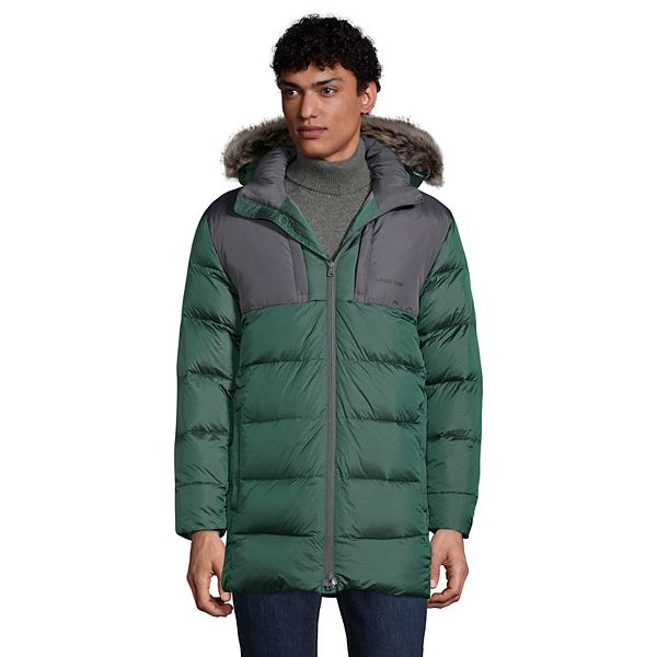 Men's Lands' End Down Wide Channel Hooded Parka