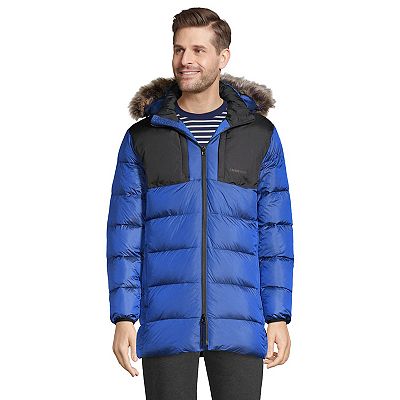 Men s Lands End Down Wide Channel Hooded Parka