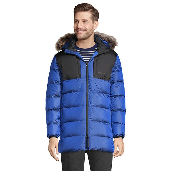 Men's Lands' End Down Wide Channel Hooded Parka