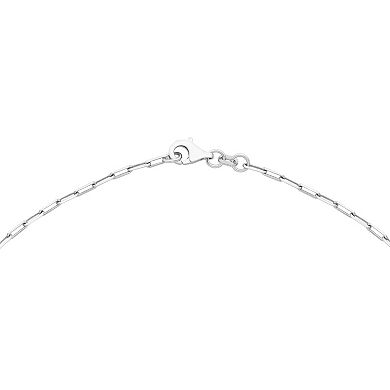 It's Personal Initial Sterling Silver & 1/4 Carat T.W. Diamond Dog Tag Necklace