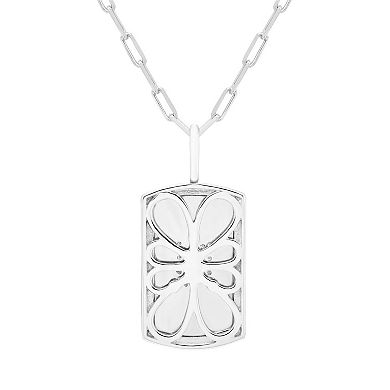 It's Personal Initial Sterling Silver & 1/4 Carat T.W. Diamond Dog Tag Necklace
