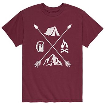 Men's Camping Icons Arrows Tee