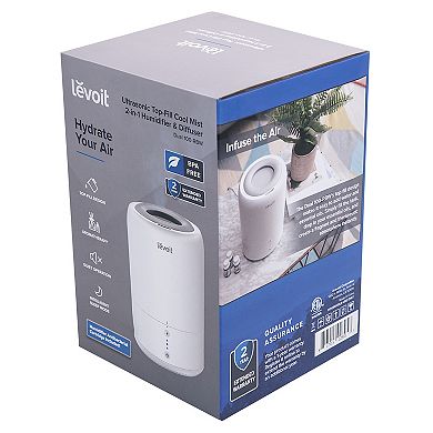 Levoit Evaport Ultrasonic Top-Fill Cool Mist 2-in-1 Humidifier & Diffuser