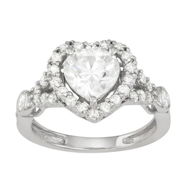 Charles & Colvard 14k White Gold 1 3/4 Carat T.W. Lab-Created ...