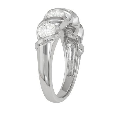 Charles & Colvard 14k White Gold 1 1/6 Carat T.W. Lab-Created Moissanite Twist Ring