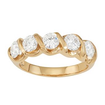 Charles & Colvard 14k Gold 1 1/6 Carat T.W. Lab-Created Moissanite Twist Ring