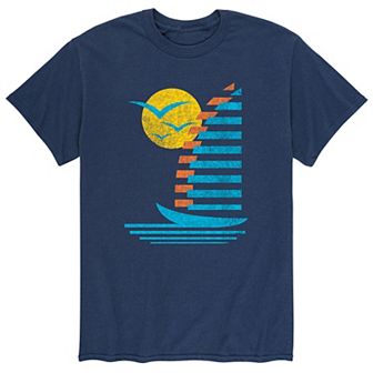 Men's Sailboats Gull Retro Tee