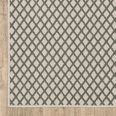 StyleHaven Trevor Corner Detail Bordered Indoor Outdoor Rug