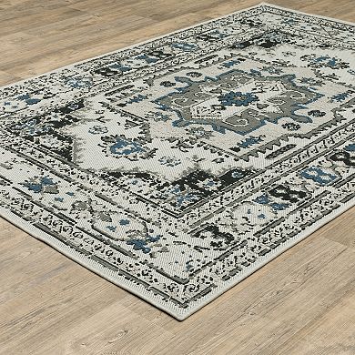 StyleHaven Trevor Center Medallion Indoor Outdoor Rug