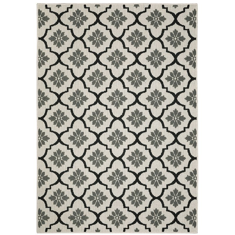 StyleHaven Trevor Distressed Lines Indoor Outdoor Rug, Beig/Green, 10X13 Ft