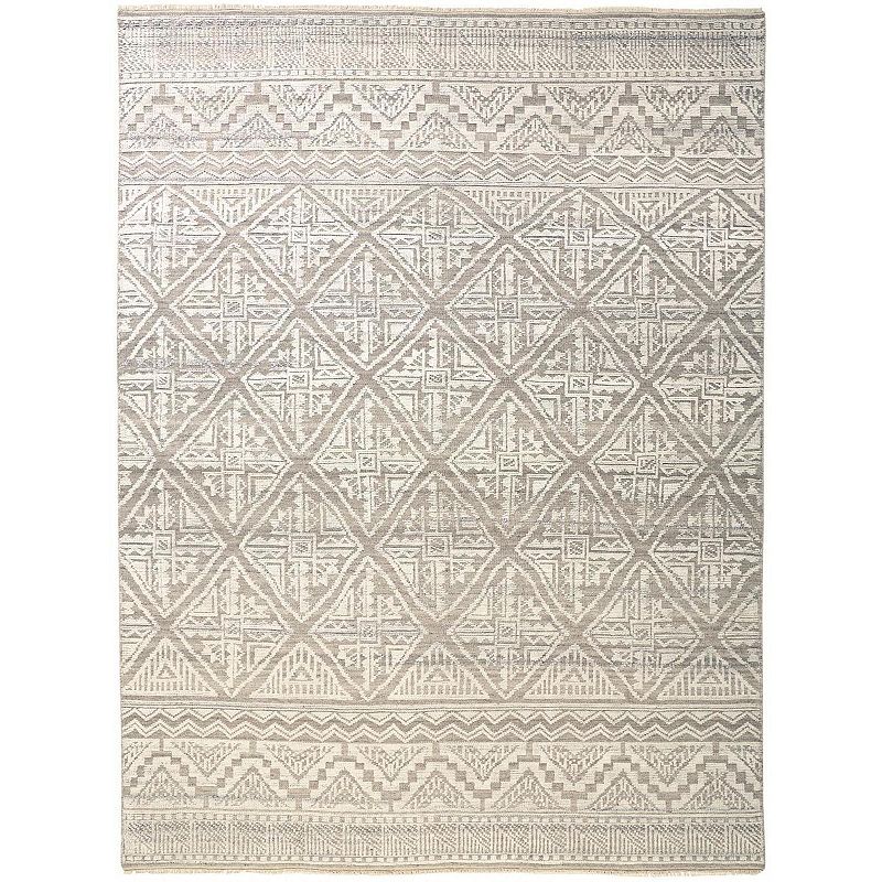 Weave & Wander Eckhart Kasen Rug, Beig/Green, 8X10 Ft