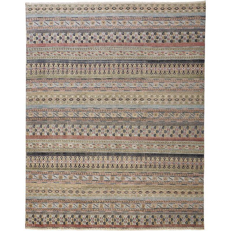 Weave & Wander Eckhart Brendon Rug, Beig/Green, 8X10 Ft