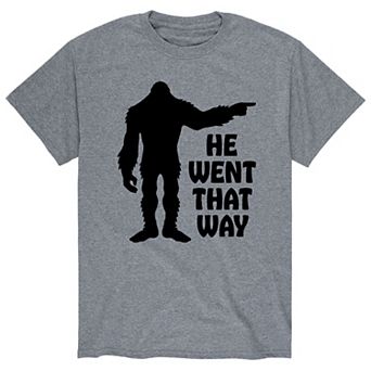 Men's Sasquatch he Went That Way Tee