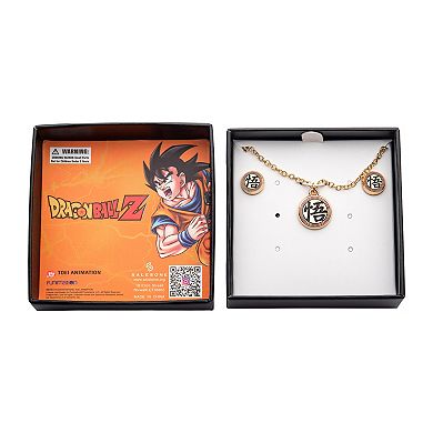 Dragon Ball Z Kanji Necklace & Earring Set