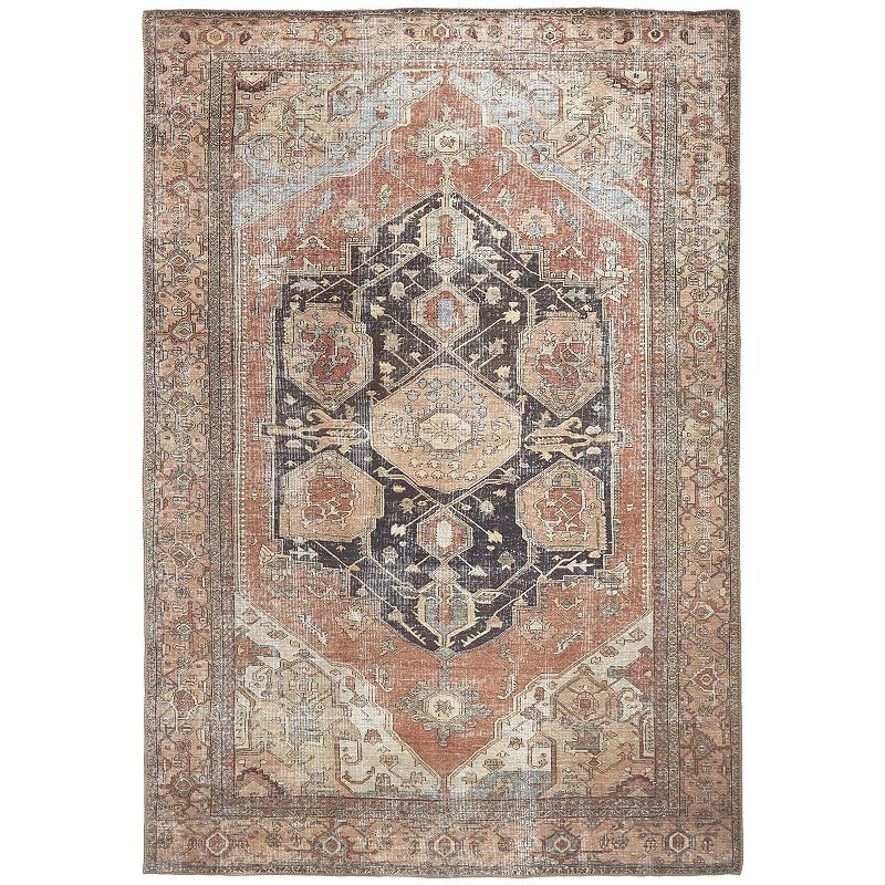 Weave & Wander Prescott Addyson Rug, Orange, 8X10 Ft