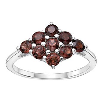 Gemminded Sterling Silver Garnet Ring