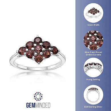 Gemminded Sterling Silver Garnet Ring