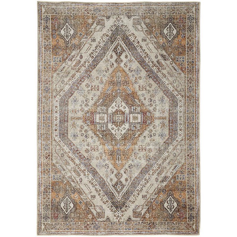 Weave & Wander Prescott Cristal Rug, Orange, 8X10 Ft