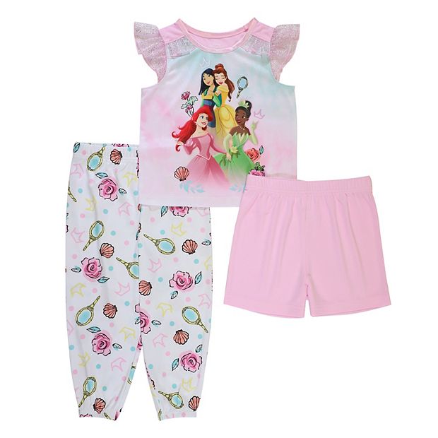 Toddler Girl Disney Princess Princess Friends Top Bottoms Pajama Set