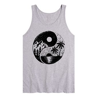 Men's Yin Yang Mountains Sea Tank Top