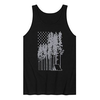 Men's Camp Pines American Flag Tank Top