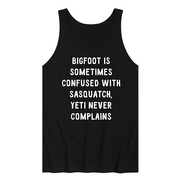 Men's Bigfoot Is Sometimes Confused Tank Top