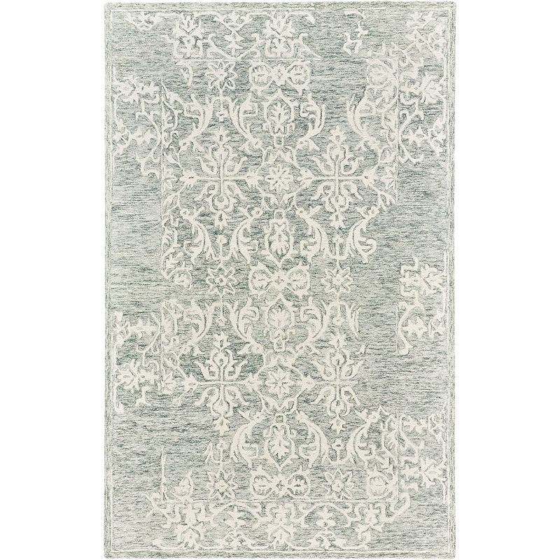 Weave & Wander Veran Ornamental Goemetric Floral Area Rug, Green, 8X10 Ft