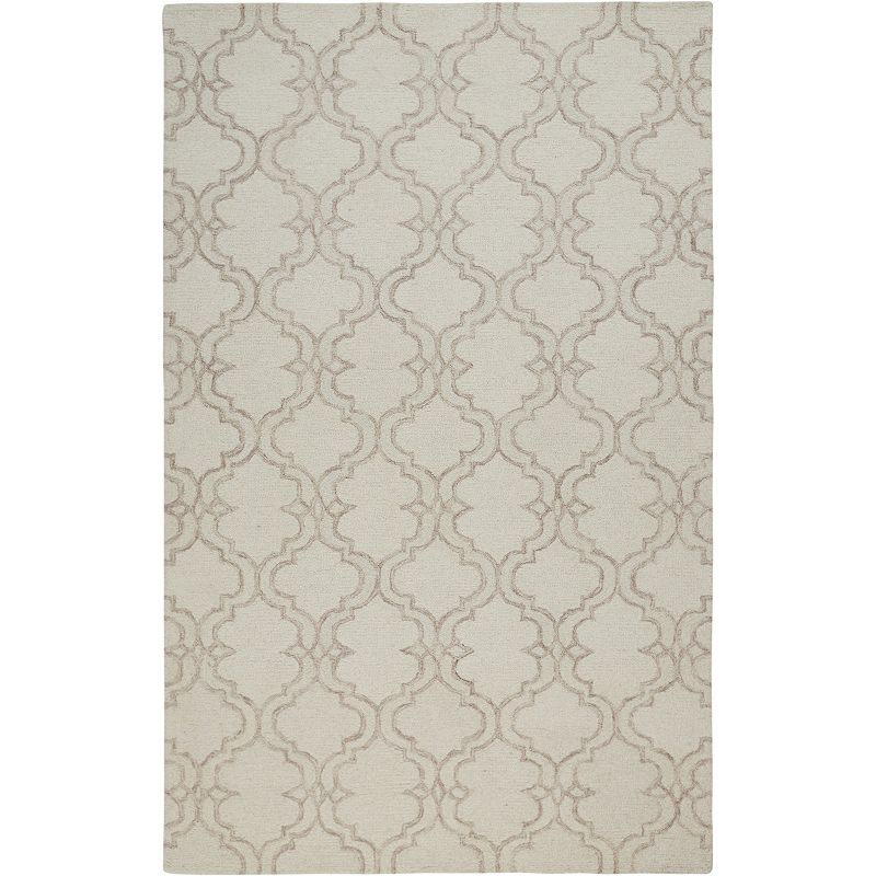 Weave & Wander Veran Ornamental Trellis Print Area Rug, Beig/Green, 8X10 Ft