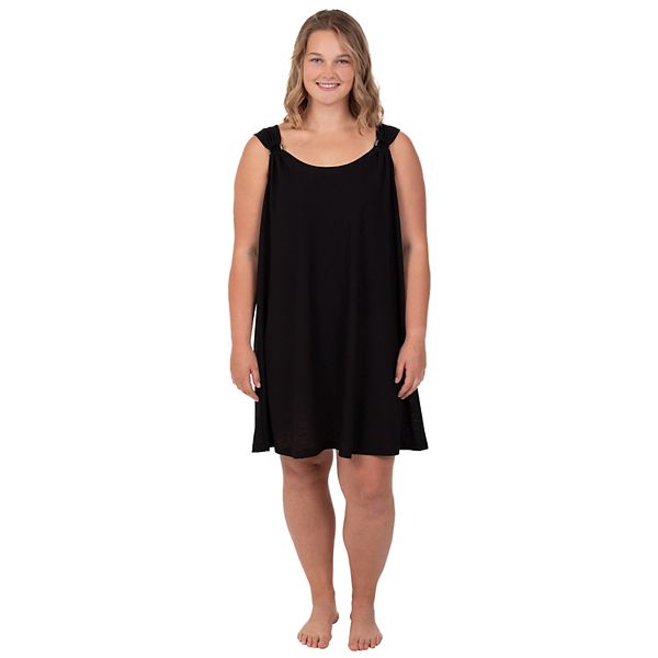 Plus Size Portocruz ORing Swim CoverUp Tank Dress