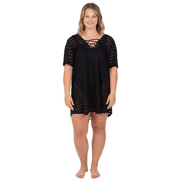 Kohls plus size swim cover up on sale