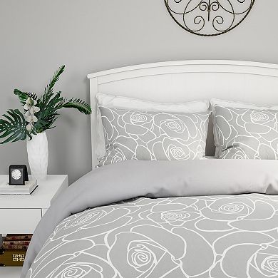 Hastings Home Rose Comforter Set with Shams