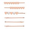 LC Lauren Conrad Rose Gold Tone & Simulated Crystal Heart Bobby Pin 6-Pack