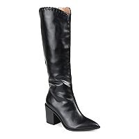 Journee Daria Women's Knee-High Western Boots (Black)
