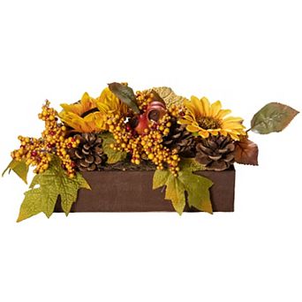 Northlight Artificial Sunflower & Pinecone Floral Arrangement Table Decor
