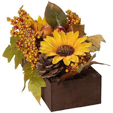 Northlight Artificial Sunflower & Pinecone Floral Arrangement Table Decor