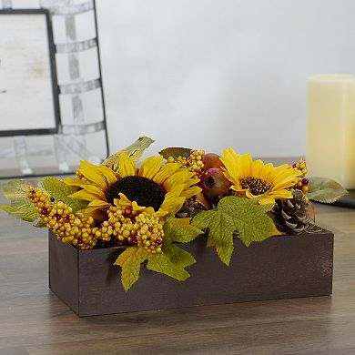 Northlight Artificial Sunflower & Pinecone Floral Arrangement Table Decor