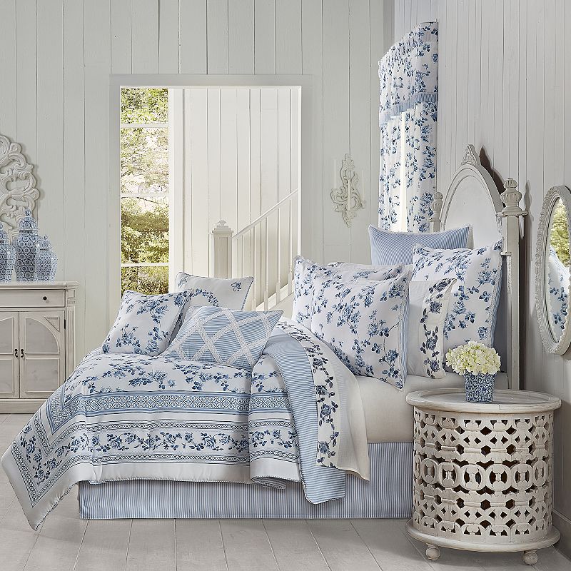 59209420 Royal Court Rialto Comforter Set, Blue, Full sku 59209420