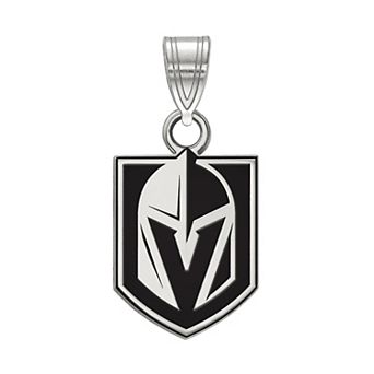 LogoArt Sterling Silver Las Vegas Golden Knights Small Enamel Pendant