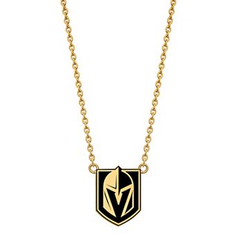 LogoArt Sterling Silver Las Vegas Golden Knights Large Enamel Pendant Necklace