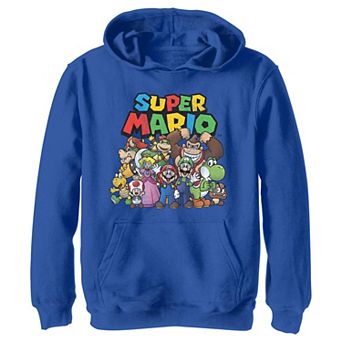Boys 4-20 Super Mario Character Group Portrait Graphic Hoodie