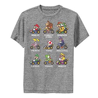 Boys 8-20 Mario Kart Character Side Profile Graphic Tee