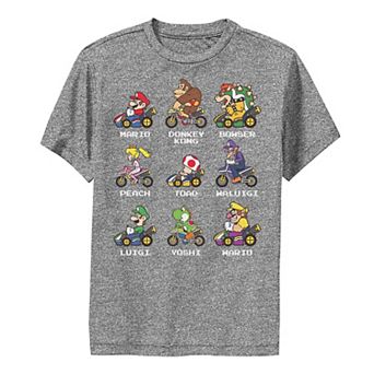 Boys 6-20 Mario Kart Character Side Profile Graphic Tee