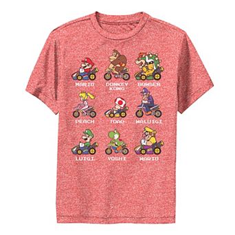 Boys 8-20 Mario Kart Character Side Profile Graphic Tee